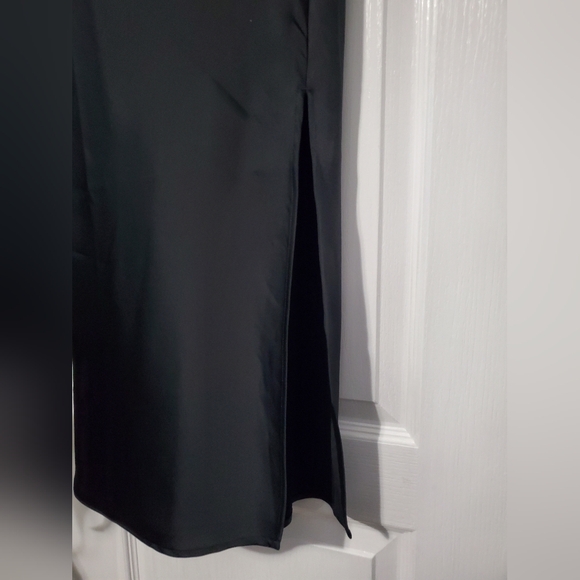 NWT X-Small Banana Republic Black Midi Slip Dress - Picture 7 of 7